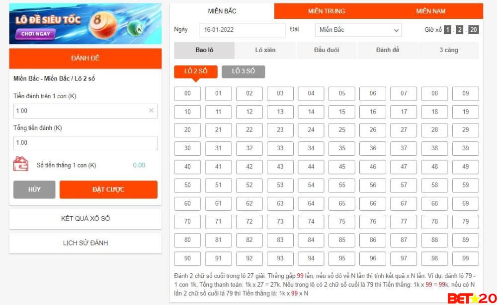 cá cược lô đề mỗi ngày